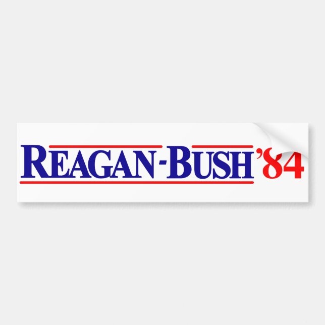 Reagan Bush 84 Bumper Sticker (Front)
