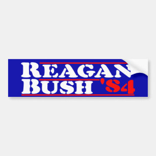 Reagan Bush '84 Stencil Bumper Sticker