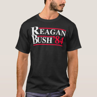 Reagan Bush &x27;84 Retro Logo Red White Blue Elec T-Shirt