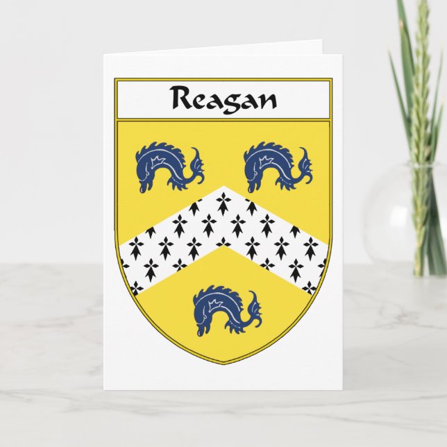 Reagan Coat of Arms/Family Crest Holiday Card (Front)