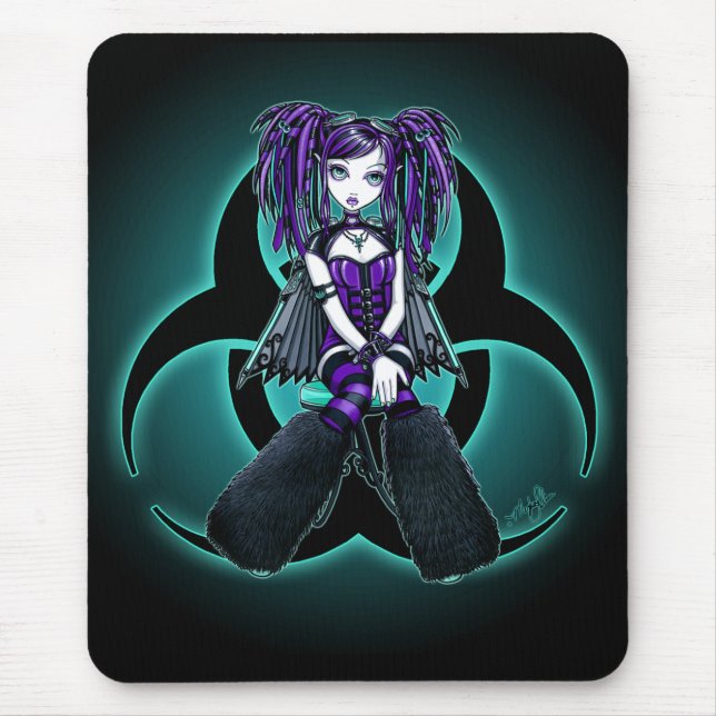 "Reagan" Cybergoth Radioactive Fairy Mousepad (Front)