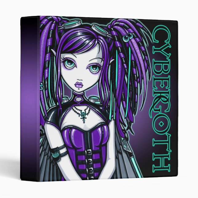 "Reagan" Purple Cybergoth Fairy Binder (Front/Spine)