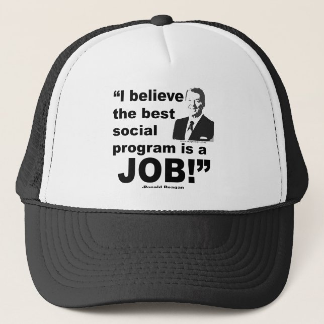 Reagan Quote 4 Trucker Hat (Front)