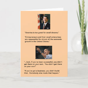 Reagan versus Obama Card
