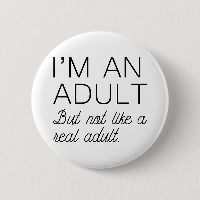 Real Adult 2 Inch Round Button (Front)