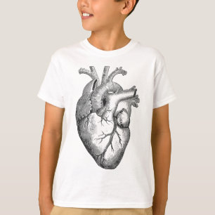 Real Anatomical Human Heart Drawing T-Shirt