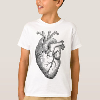 Real Anatomical Human Heart Drawing T-Shirt