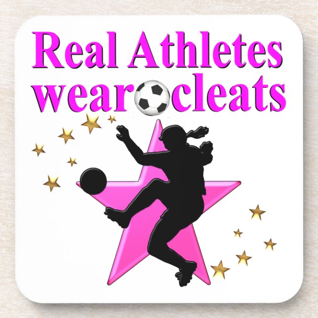 REAL ATHLETES PLAY SOCCER DESIGN COASTER (Front)