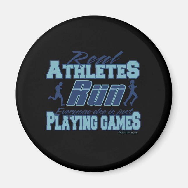 Real athletes Run Magnet (Front)