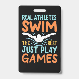Real Athletes Swim Badge