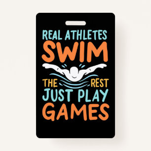 Real Athletes Swim Badge