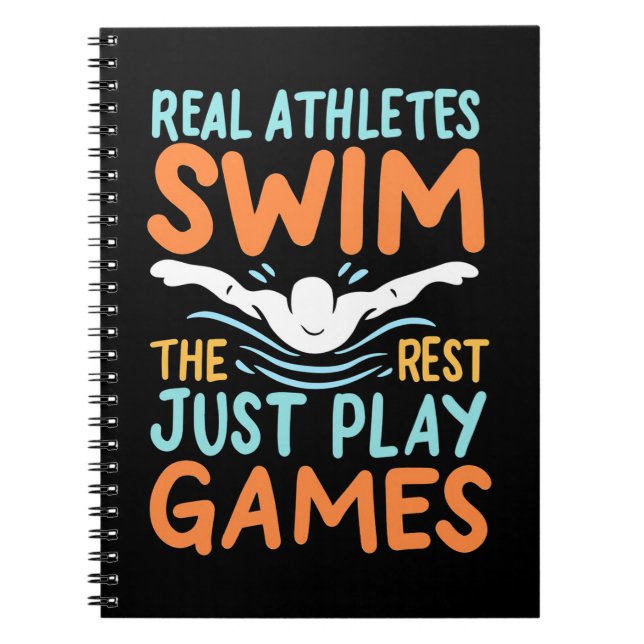 Real Athletes Swim Notebook (Front)