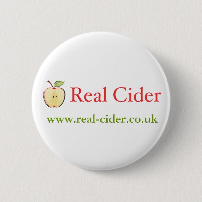 Real Cider badge 2 Inch Round Button (Front)