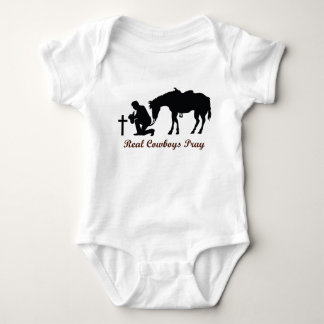Real Cowboys Pray Baby Bodysuit