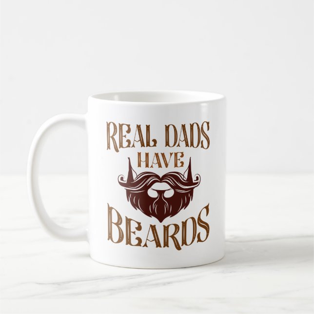 Real Dads Have Beards Coffee Mug (Left)