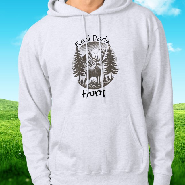 Real Dads Hunt Modern  Hoodie (Customize, edit wording)