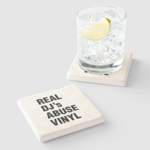 REAL DJ's ABUSE VINYL Stone Coaster
