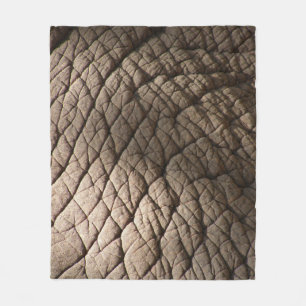 Real Elephant Skin Texture, Wrinkled. Fleece Blanket