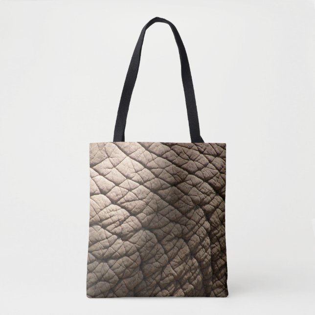 Real Elephant Skin Texture, Wrinkled. Tote Bag (Front)