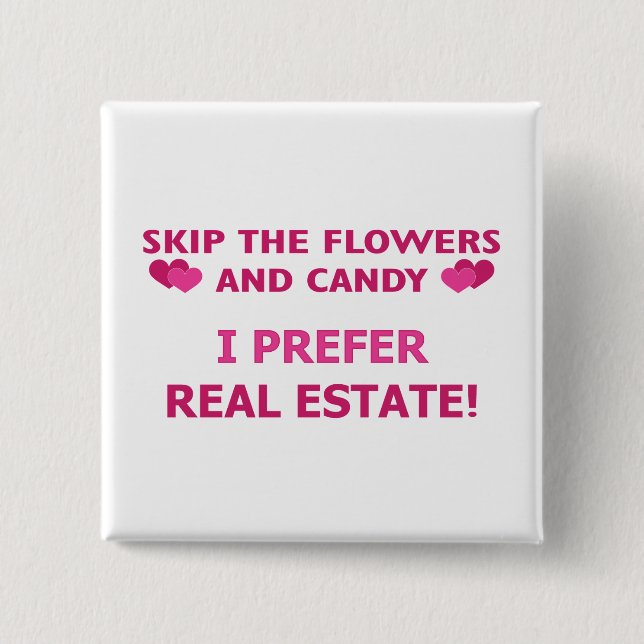 Real-Estate 2 Inch Square Button (Front)