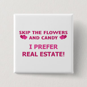 Real-Estate 2 Inch Square Button