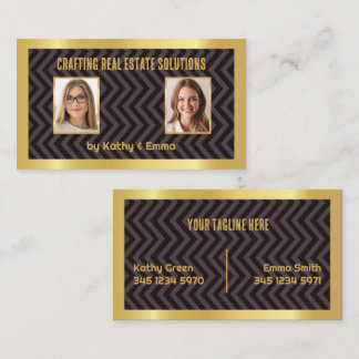 Real Estate 2 Names Business Card