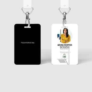 Real Estate Add Your Logo Custom Photo Badge