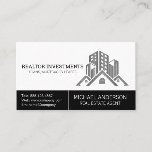 Real Estate Agency   Buildings Business Card