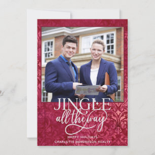 Real Estate Agency Business Christmas Photo Holiday Card