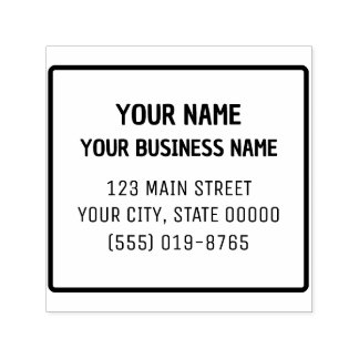 Real Estate Agent Address Custom Business Self Self-inking Stamp