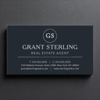 Real Estate Agent Black Silver Luxury