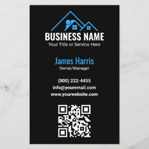 Real Estate Agent Blue House Logo Flyer