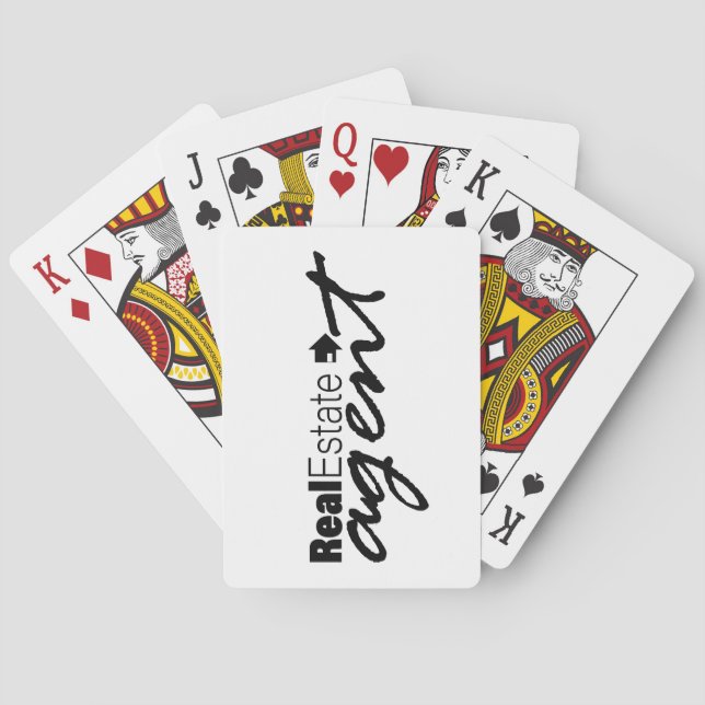 Real Estate Agent Branding Playing Cards (Back)