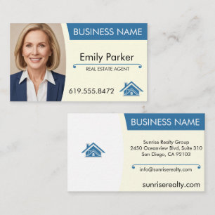 Real Estate Agent Business Card Modern Realty Home