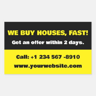 Real Estate Agent Business Sticker - We Buy Houses
