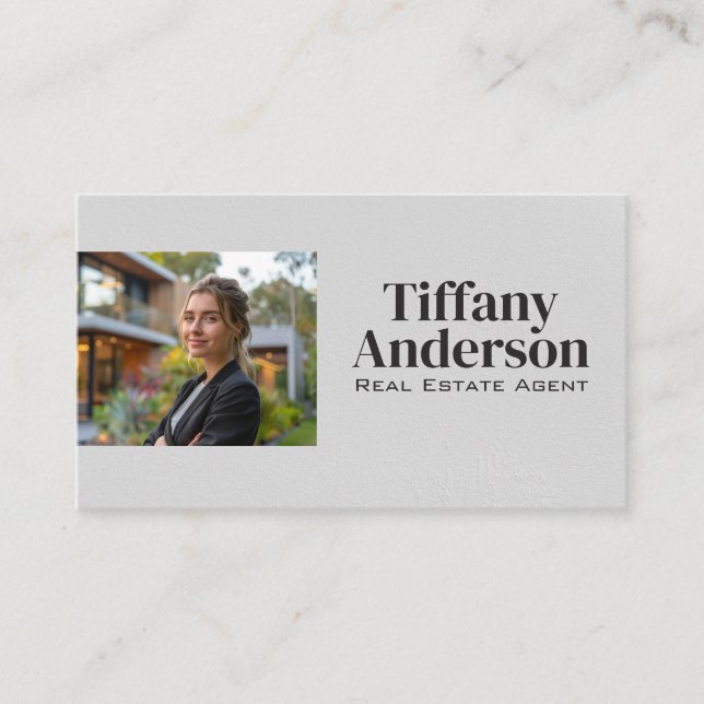 Real Estate Agent | Business Woman Business Card (Front)