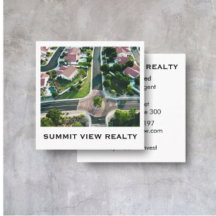 Real Estate Agent Buy and Sell Property Square Business Card