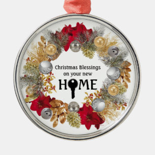 Real Estate Agent Closing Gift Christmas Favour Bo Metal Ornament