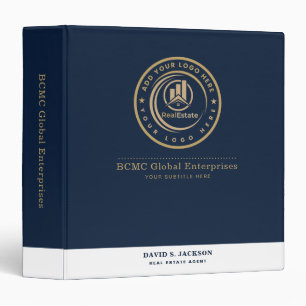 Real Estate Agent   Custom Logo Property Branding Binder