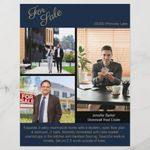 Real Estate Agent   Custom Logo Property Branding Flyer