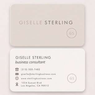 Real Estate Agent Feminine Professional Business Card