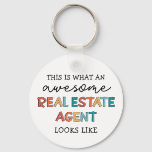 Real Estate Agent Funny Awesome Realtor Gifts Keychain