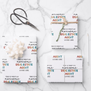 Real Estate Agent Funny Awesome Realtor Wrapping Paper Sheet