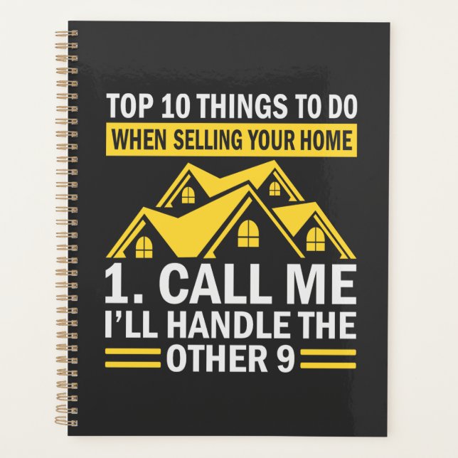 Real Estate Agent Funny Quote   Planner (Front)