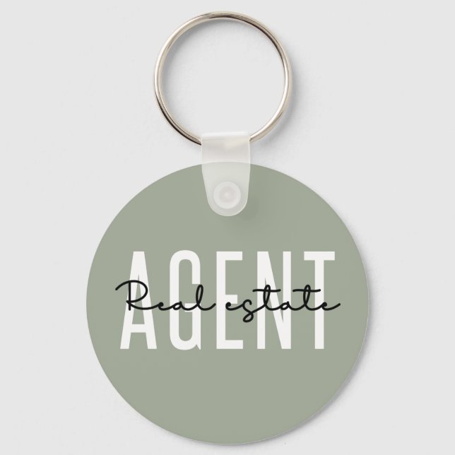 Real Estate Agent | Gifts for Realtor Keychain (Front)