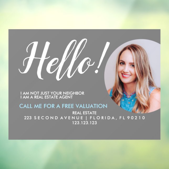 Real Estate Agent HELLO CARD shop sign (Sheet 3)