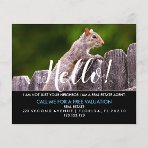 Real Estate Agent HELLO CARD squirrel