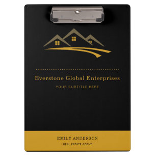 Real Estate Agent  House Business Clipboard