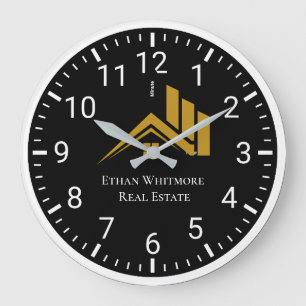 Real Estate Agent House Business Large Clock