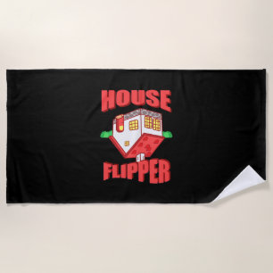 Real Estate Agent House Flipper Beach Towel